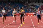 Christine Ohuruogu wins the 400 metres at the Sainsbury's British Championships, Birmingham.